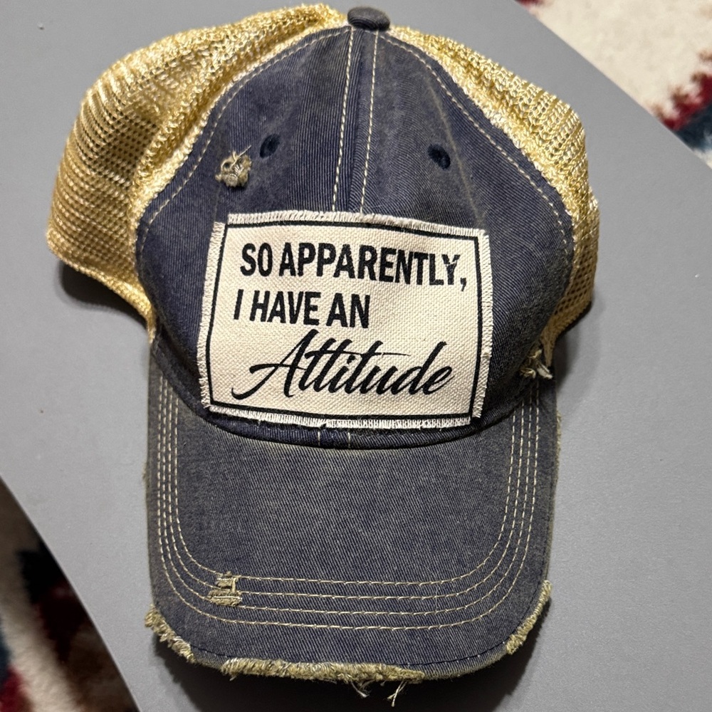 Blue and Gold Attitude Cap